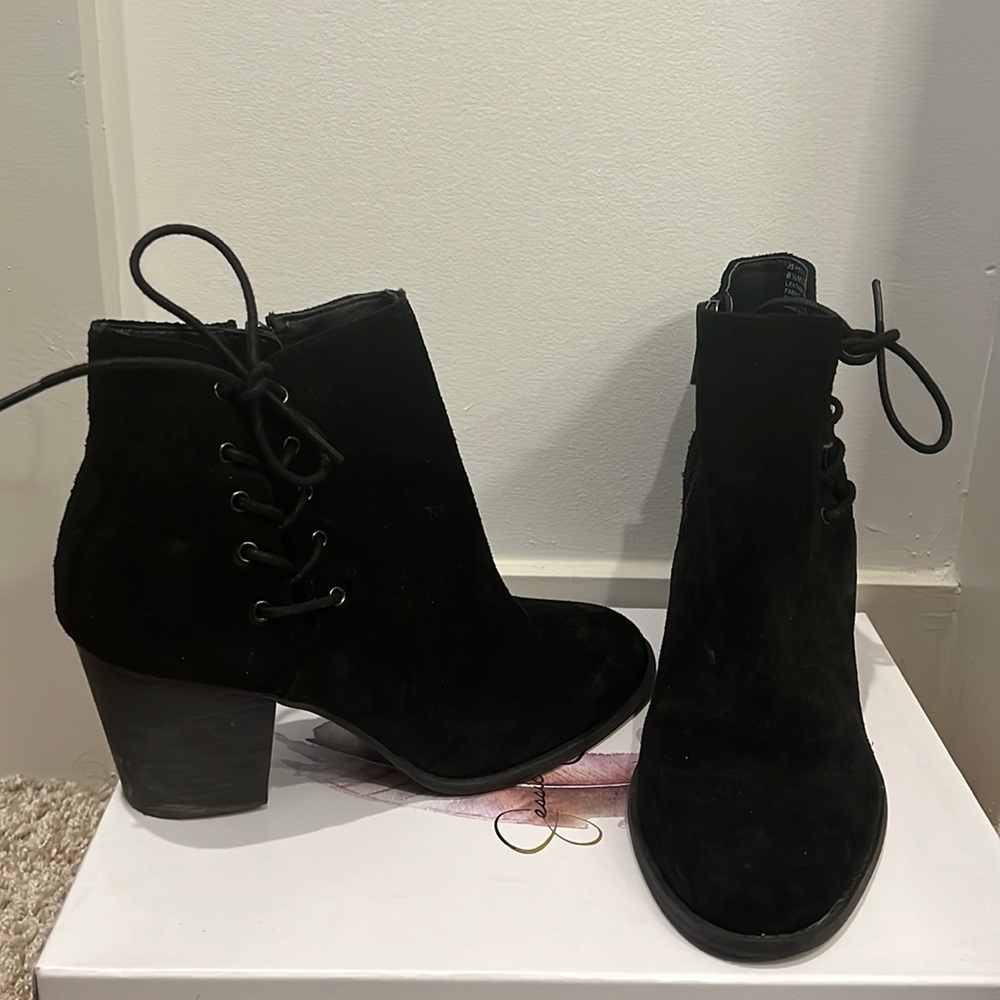 Black Fall Heeled Booties - Jessica Simpson